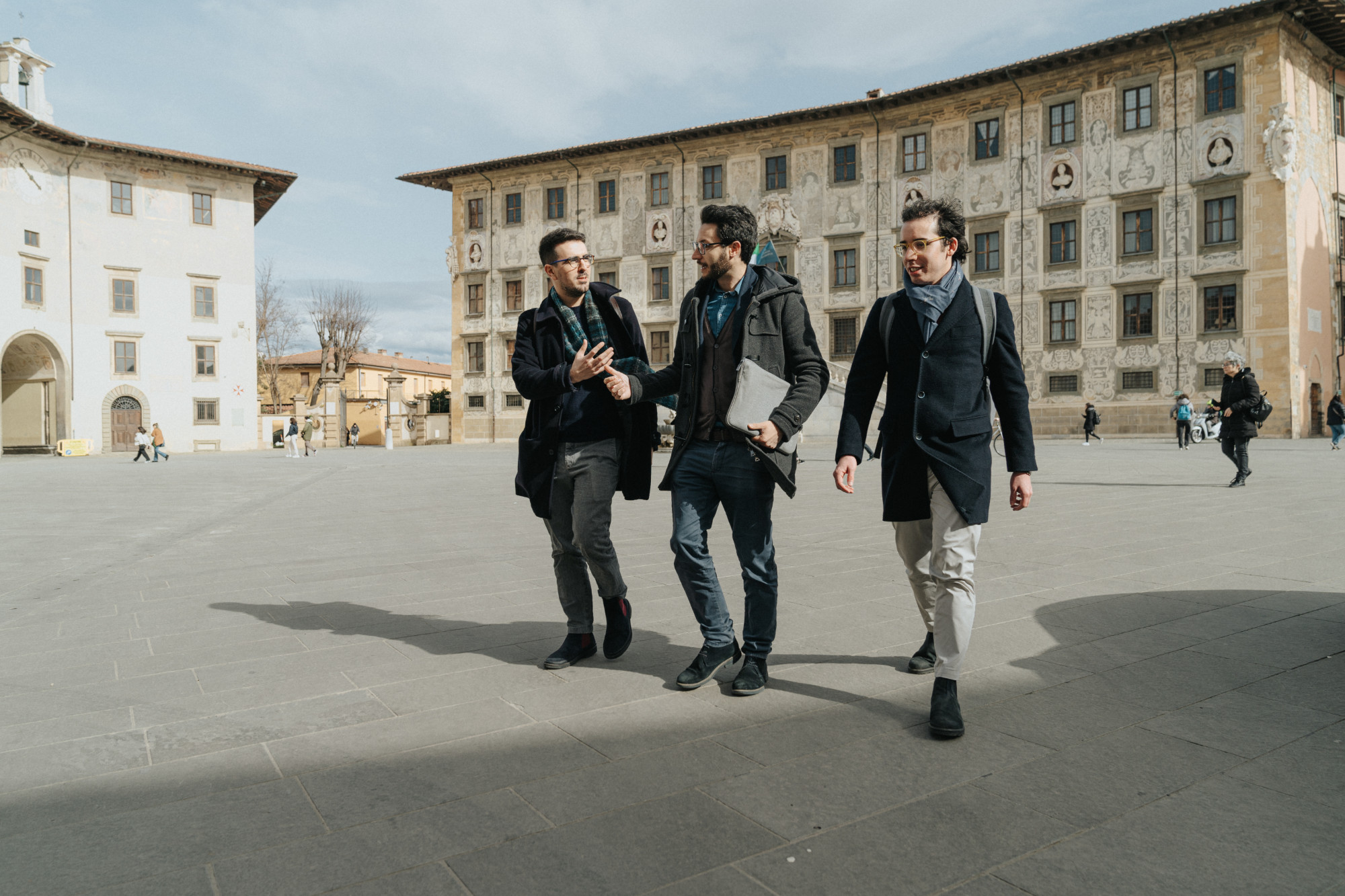 Studenti in Piazza dei Cavalieri
